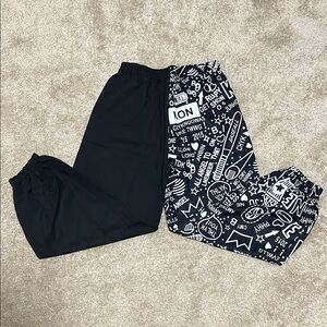 Black and White Graphic Joggers